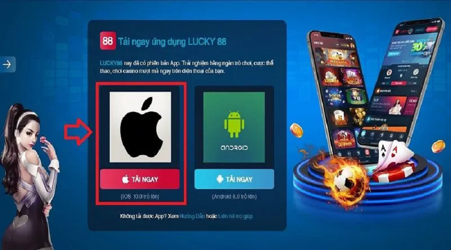 Thao tác tải app Lucky88 cho iOS nhanh gọn